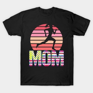 MOM (woman runner) Mothers Day T-Shirt